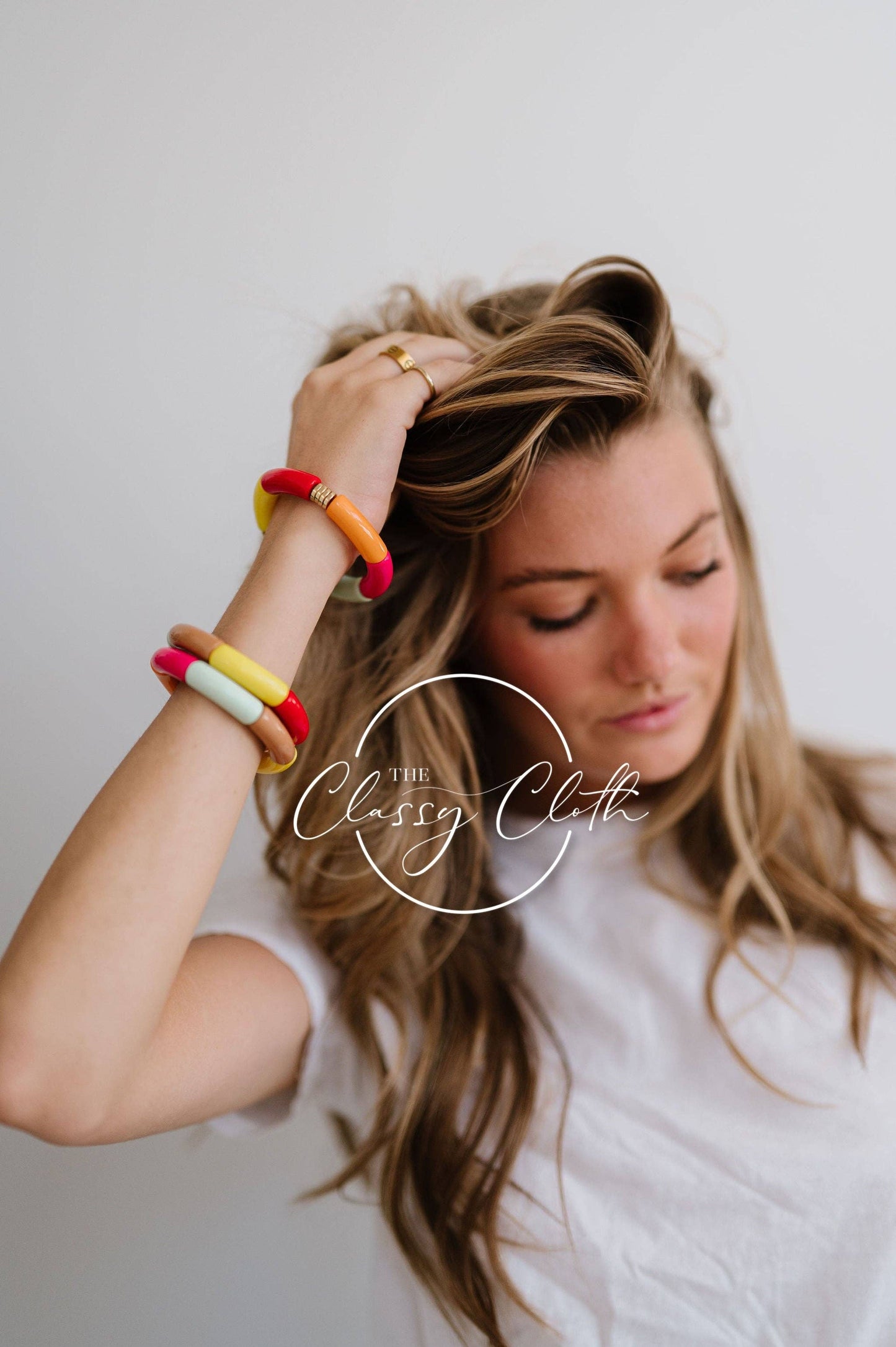 Acrylic Tube Bangle Bracelet