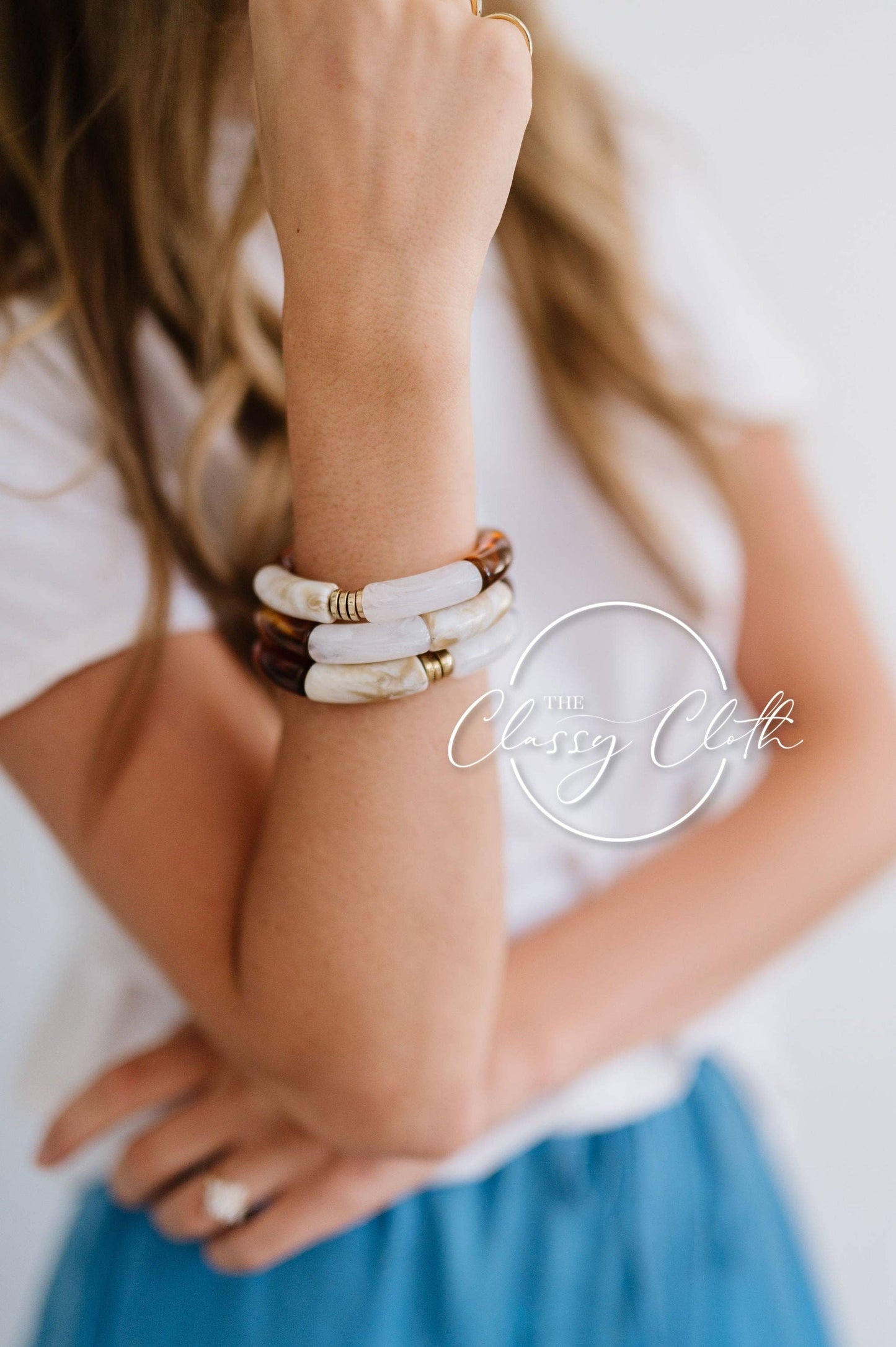 Acrylic Tube Bangle Bracelet