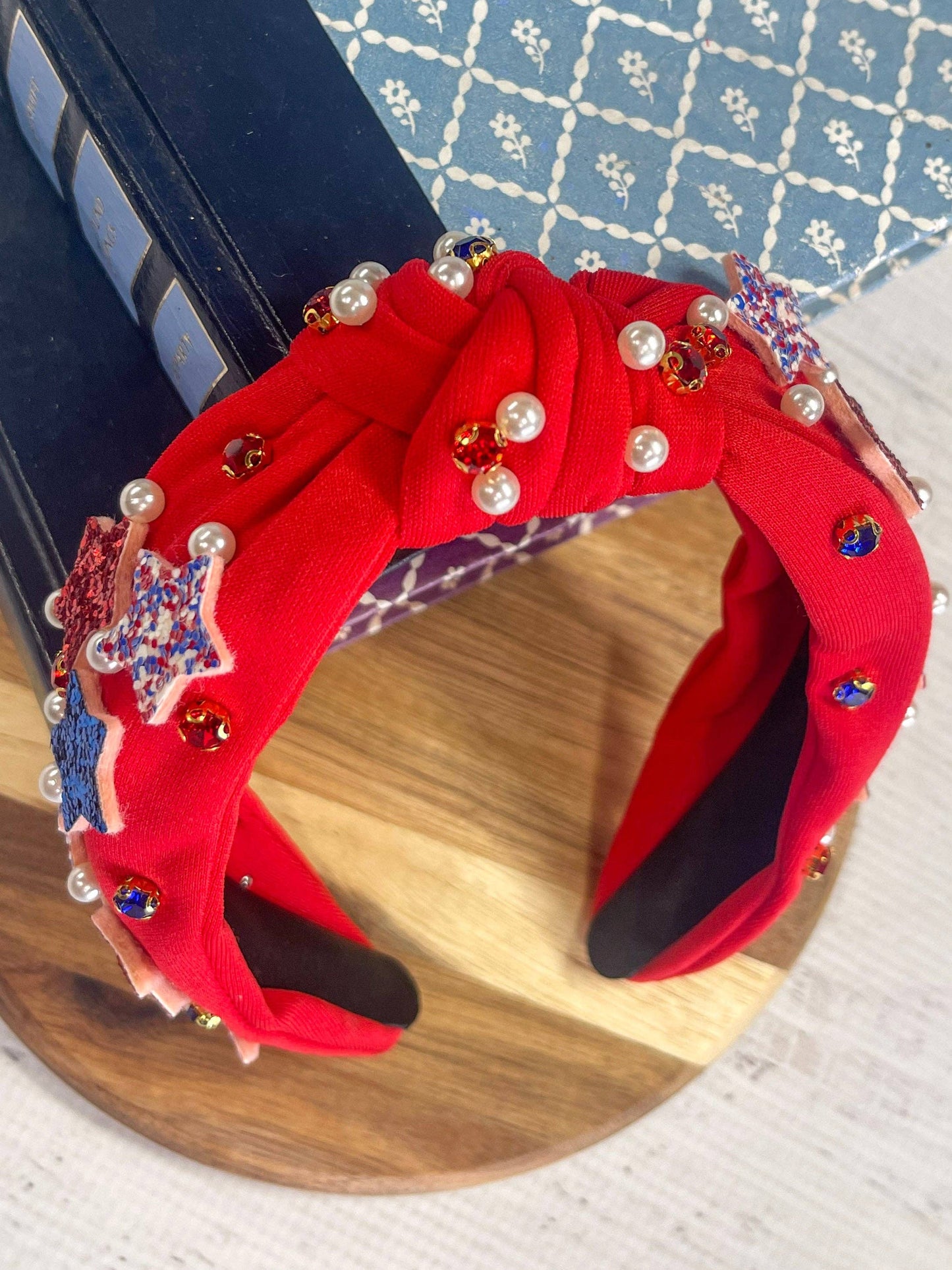 Red Patriotic Glam Headband