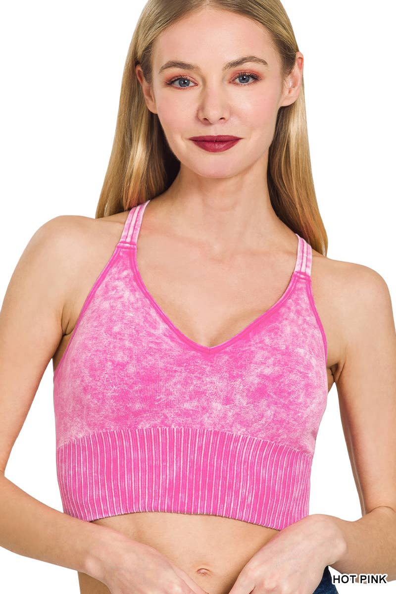 Washed Seamless Bra Cross Back