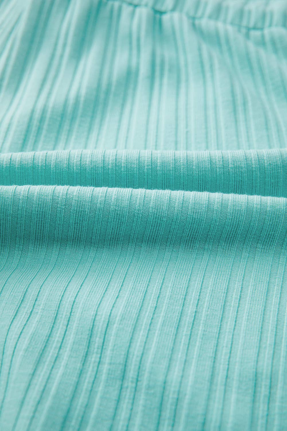 Ribbed Button V Neck Tank Top and Shorts Set | S-XL