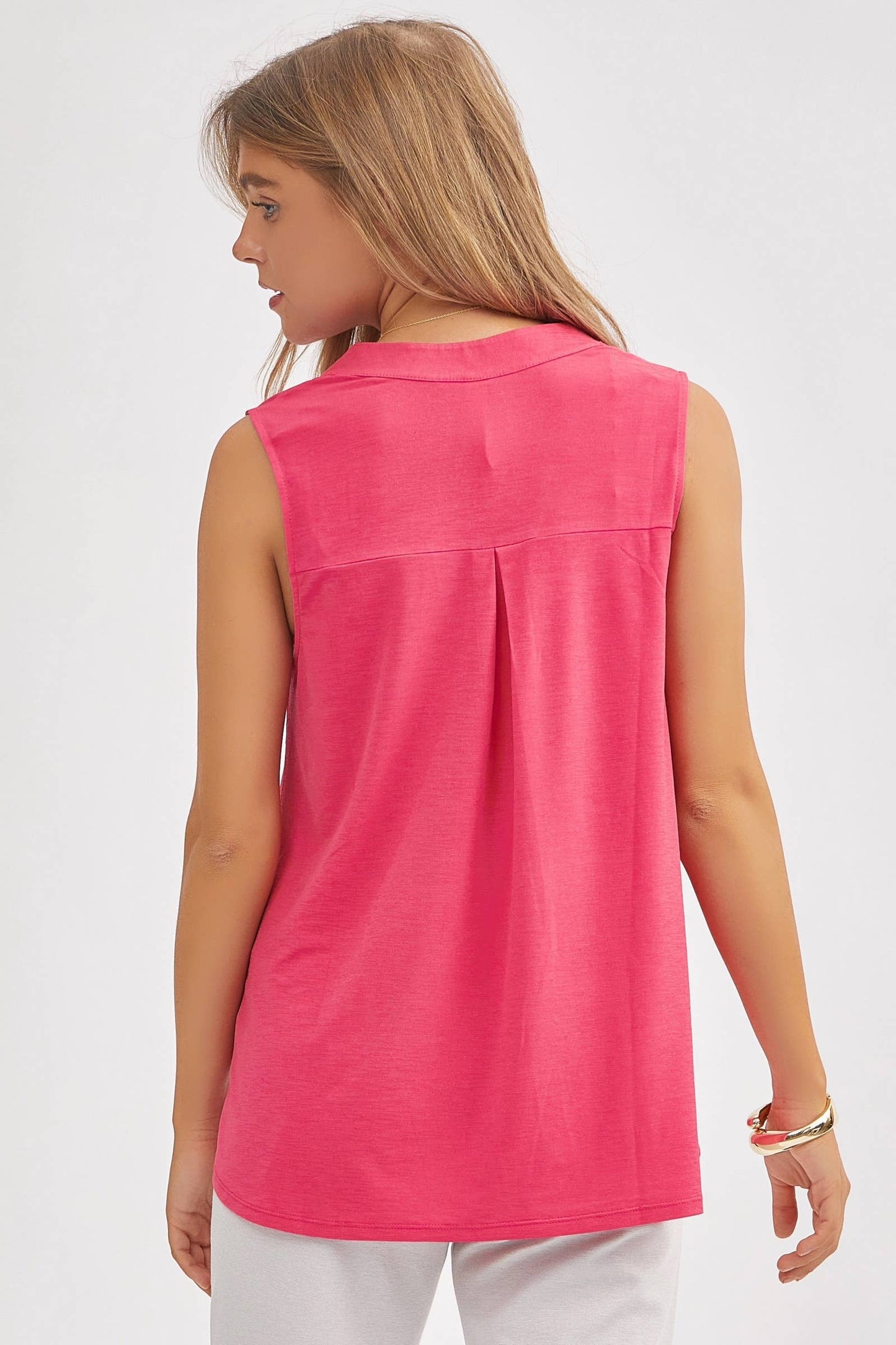 Solid Lizzy A-Line Tank Top