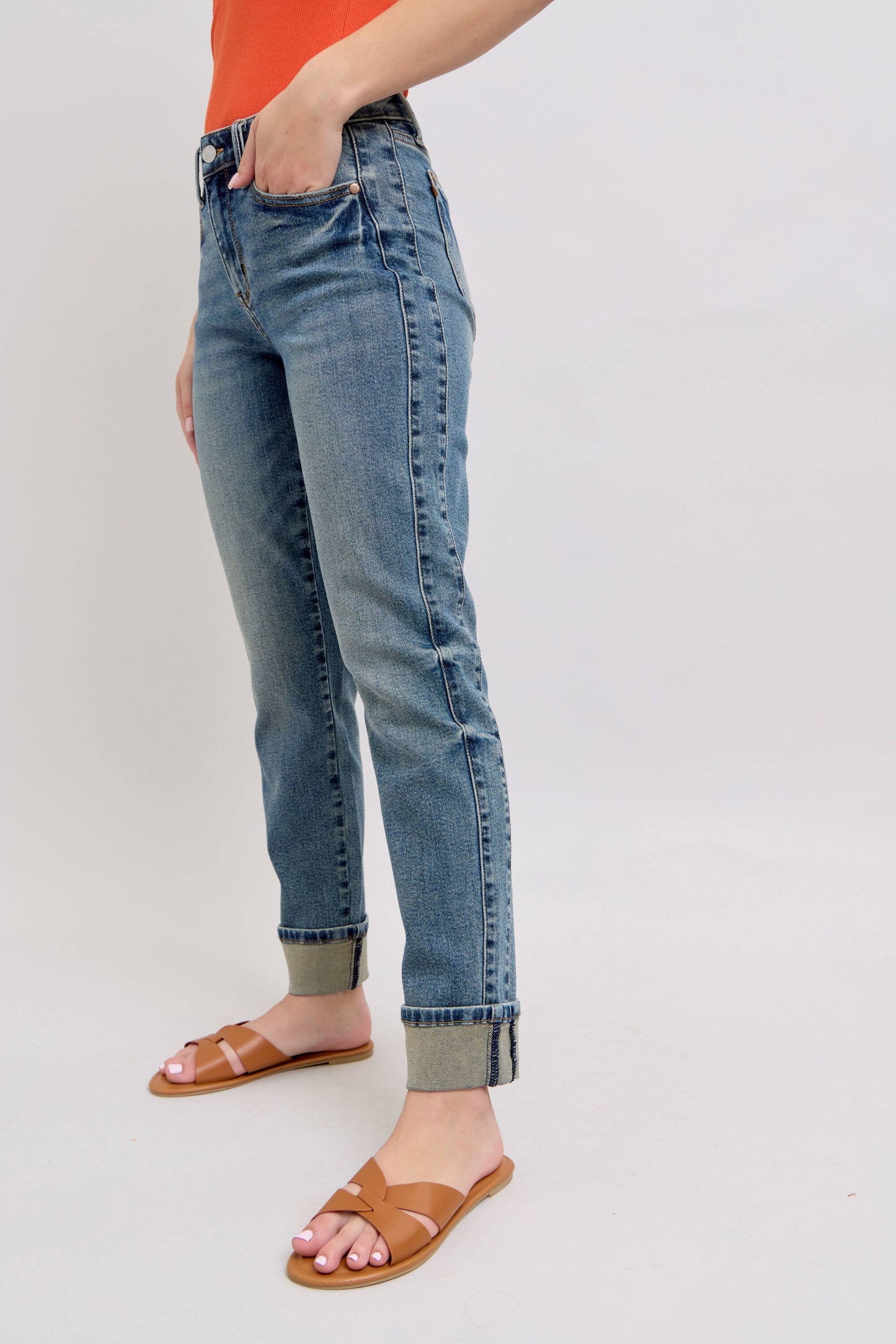 Vintage Wash SS Panel & Double Roll Cuff BF