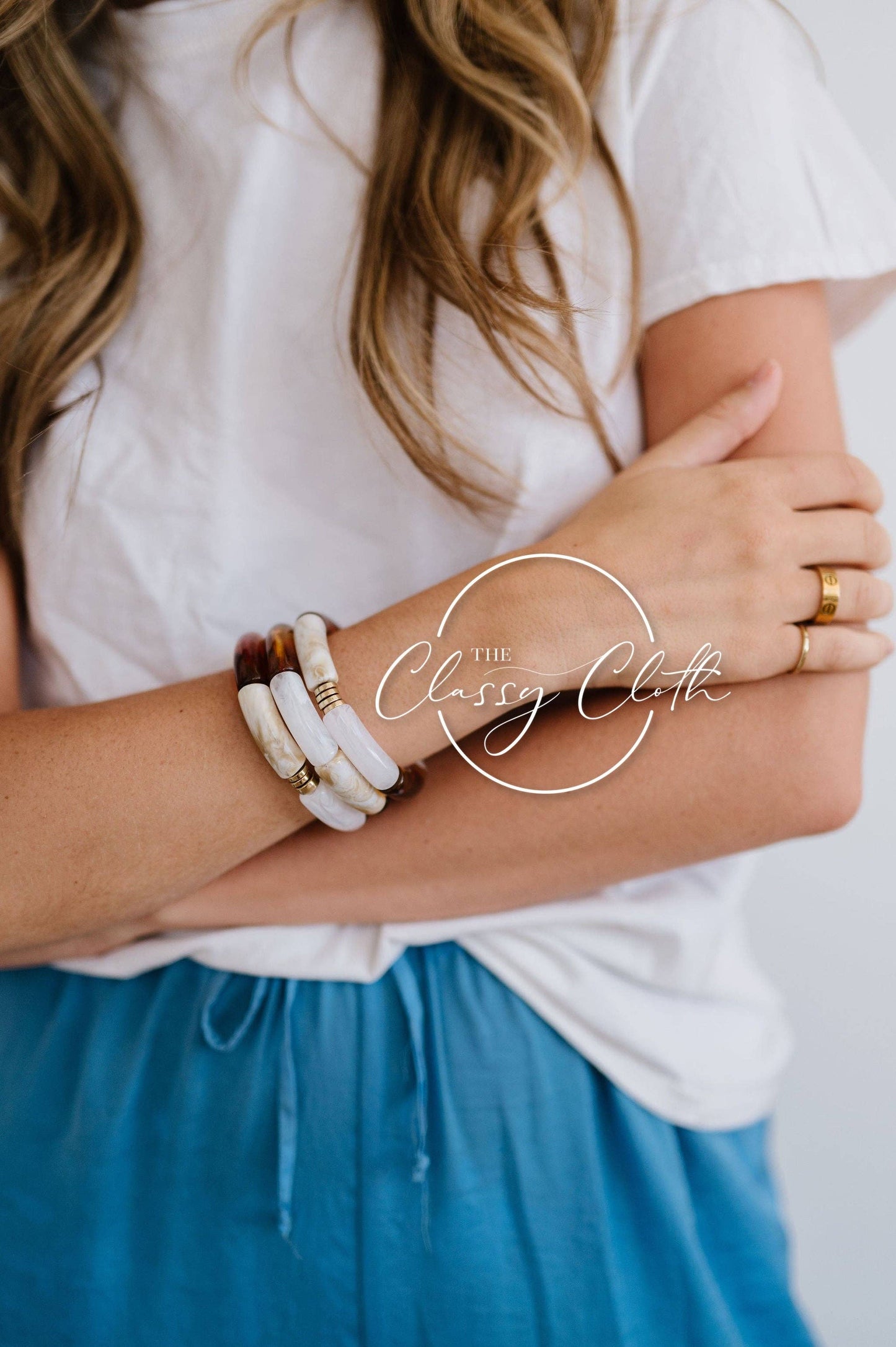 Acrylic Tube Bangle Bracelet