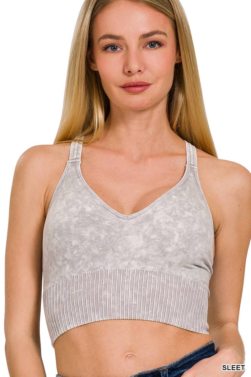 '...._ Washed Seamless Bra Cross Back