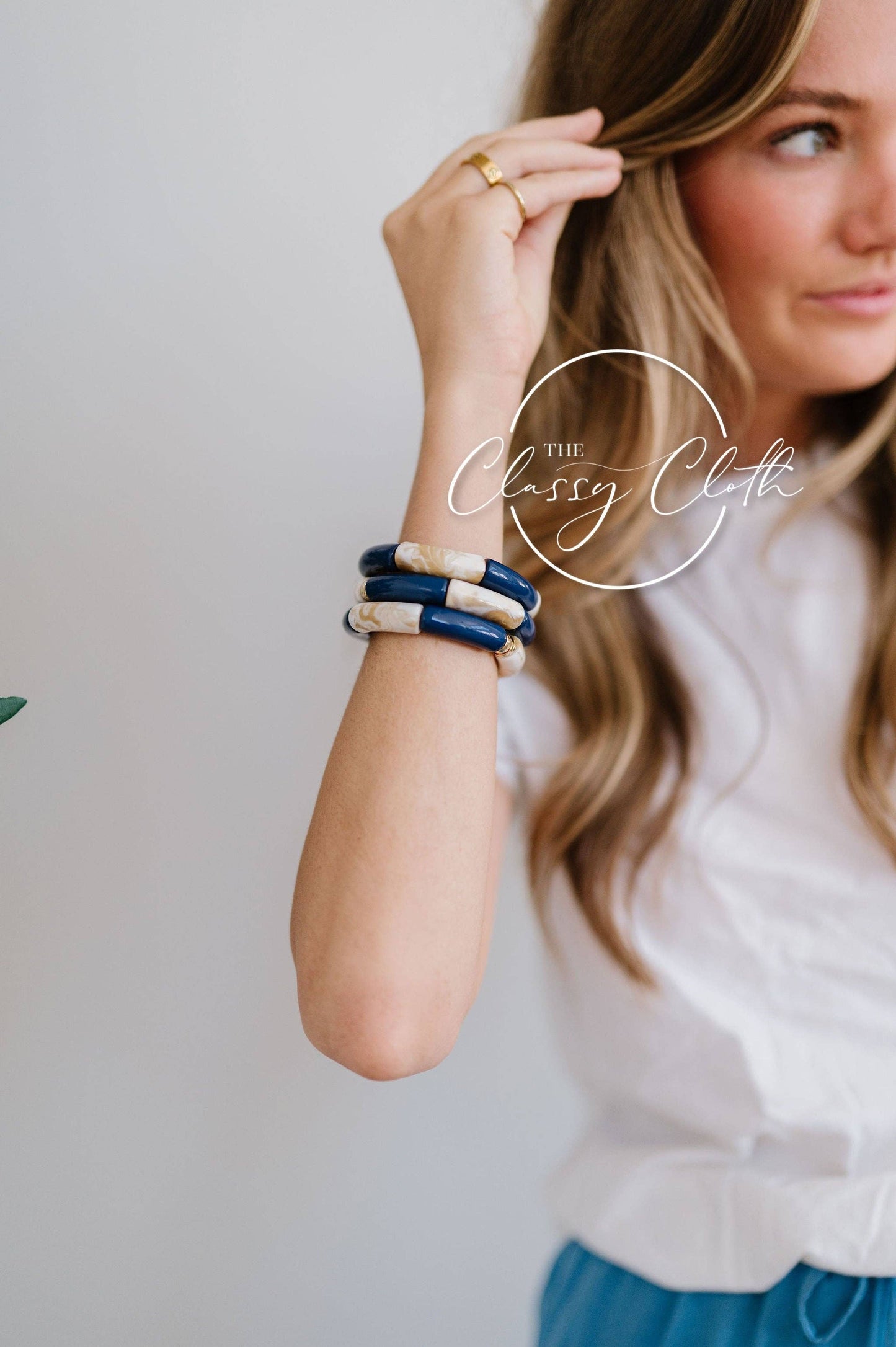 Acrylic Tube Bangle Bracelet