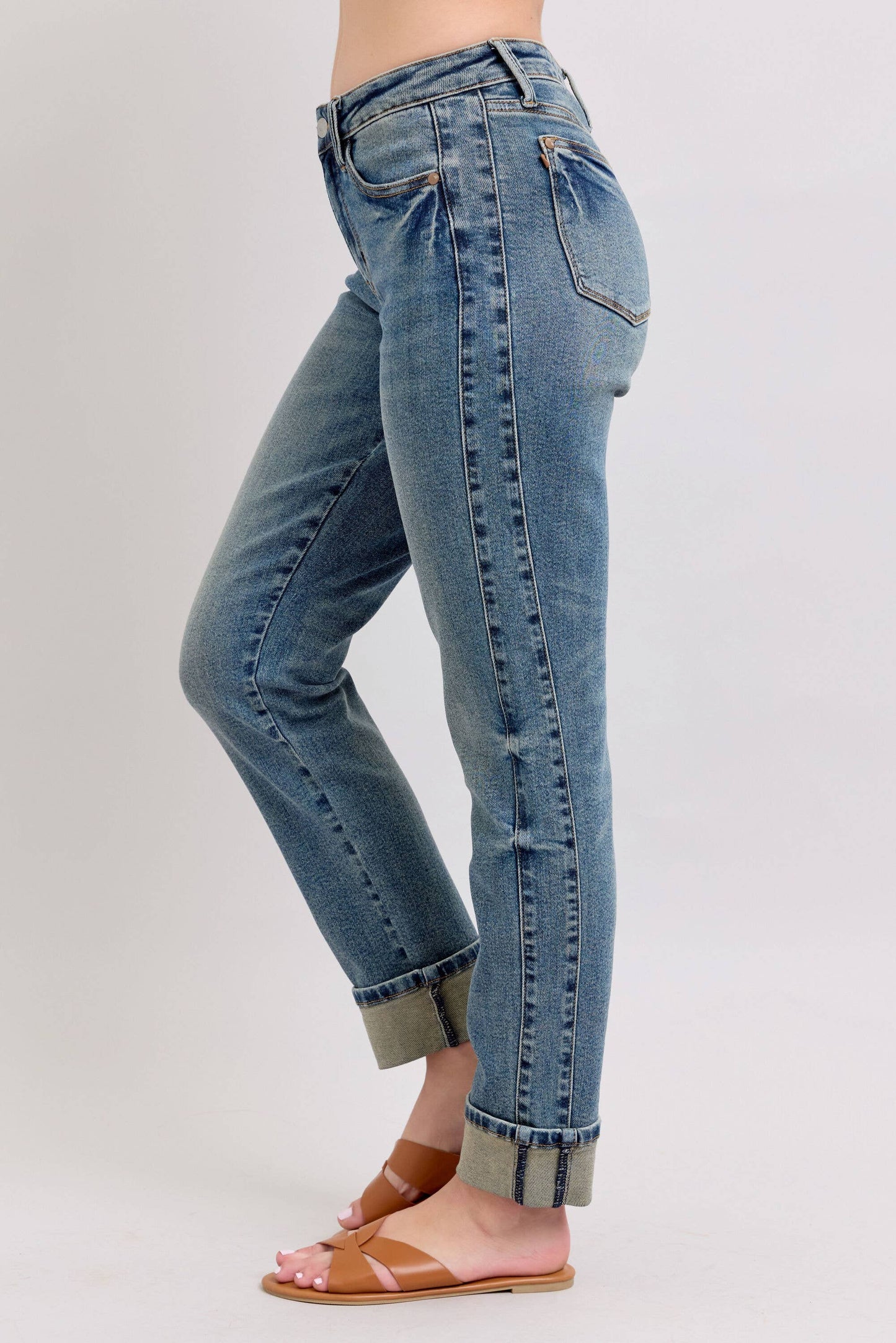 Vintage Wash SS Panel & Double Roll Cuff BF