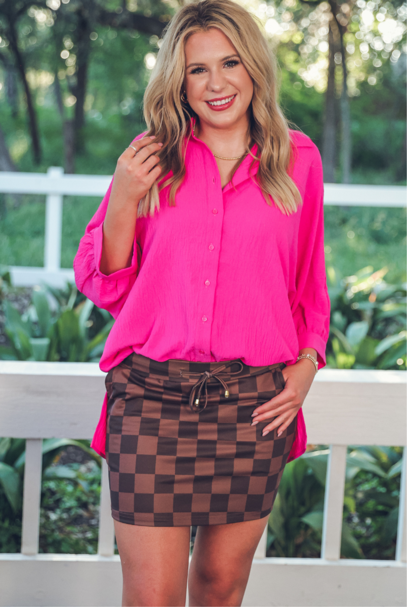 Chocolate Checkered Skort