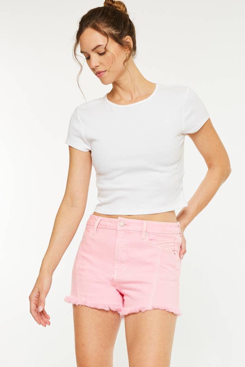 High Rise Short Light Pink Wash
