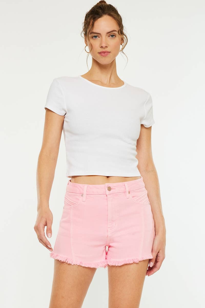 High Rise Short Light Pink Wash