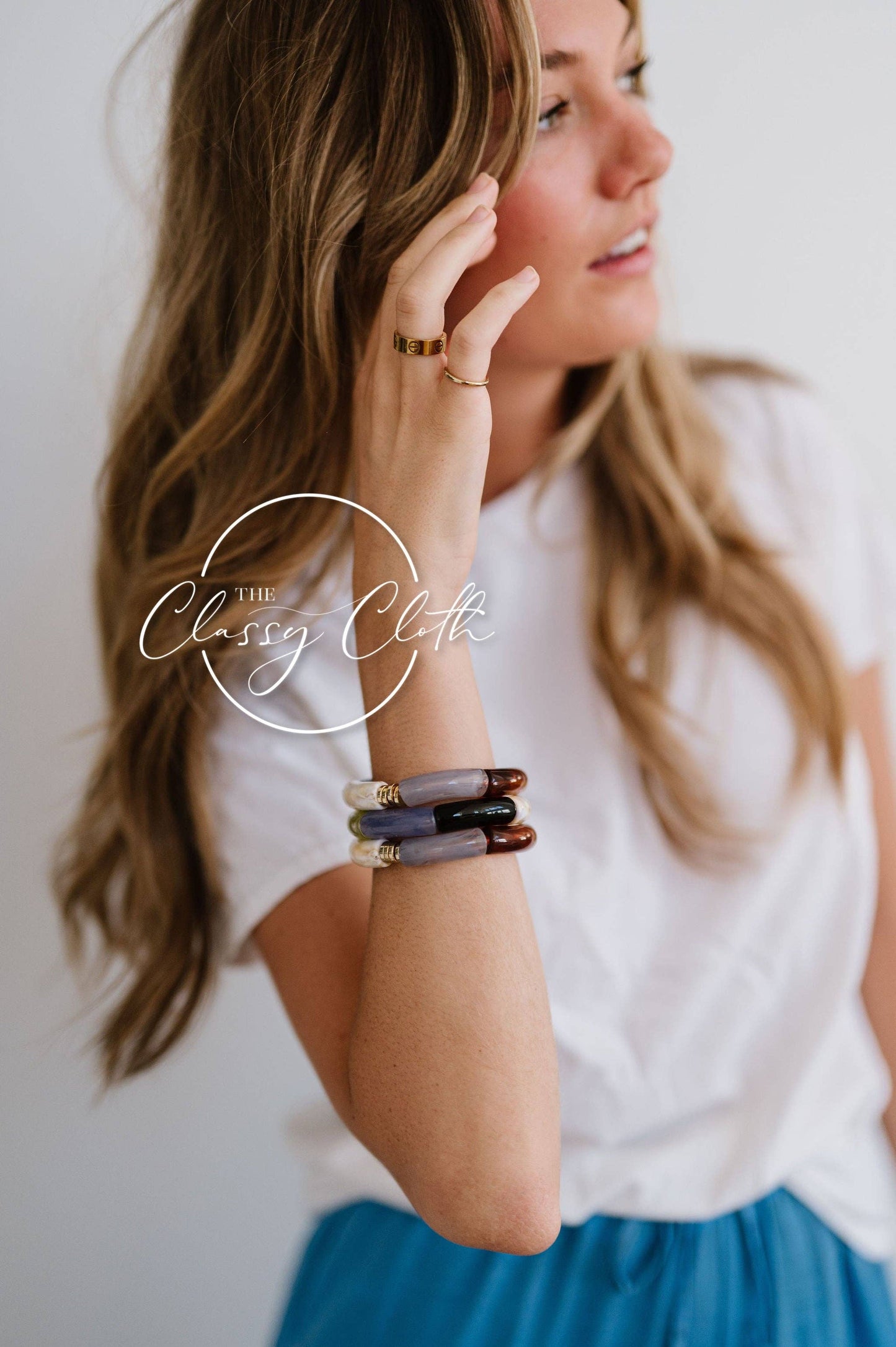 Acrylic Tube Bangle Bracelet