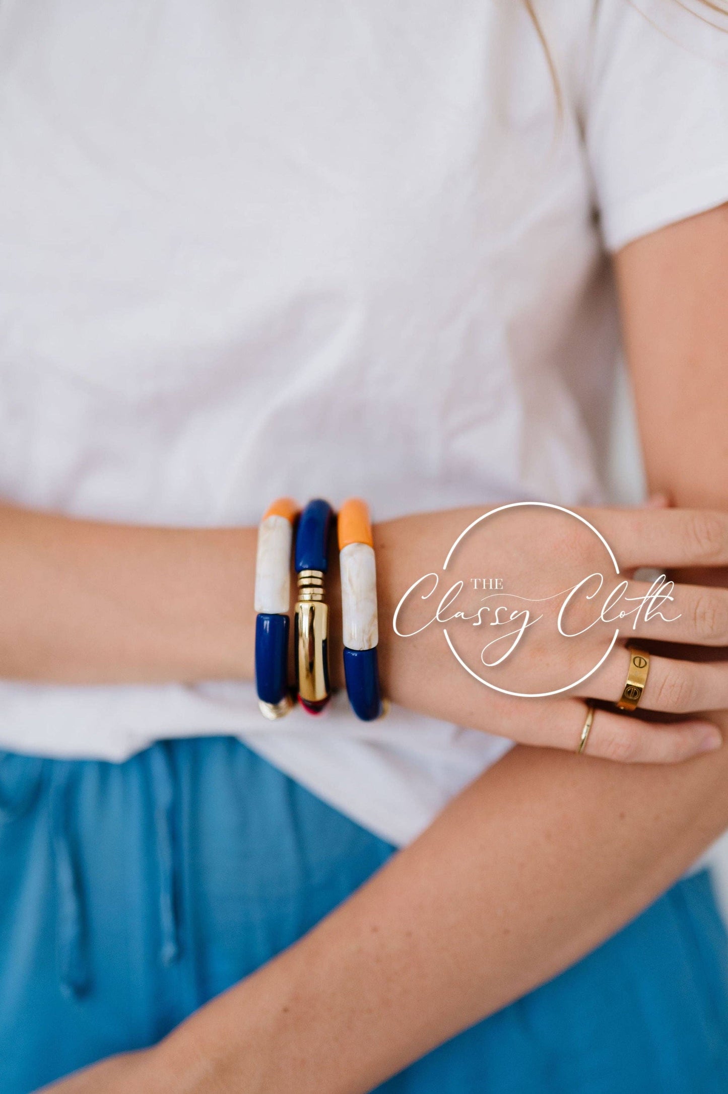 Acrylic Tube Bangle Bracelet