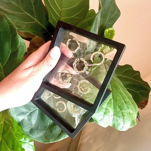 18K Gold Plated Stainless Steel with CZ Adjustable Rings