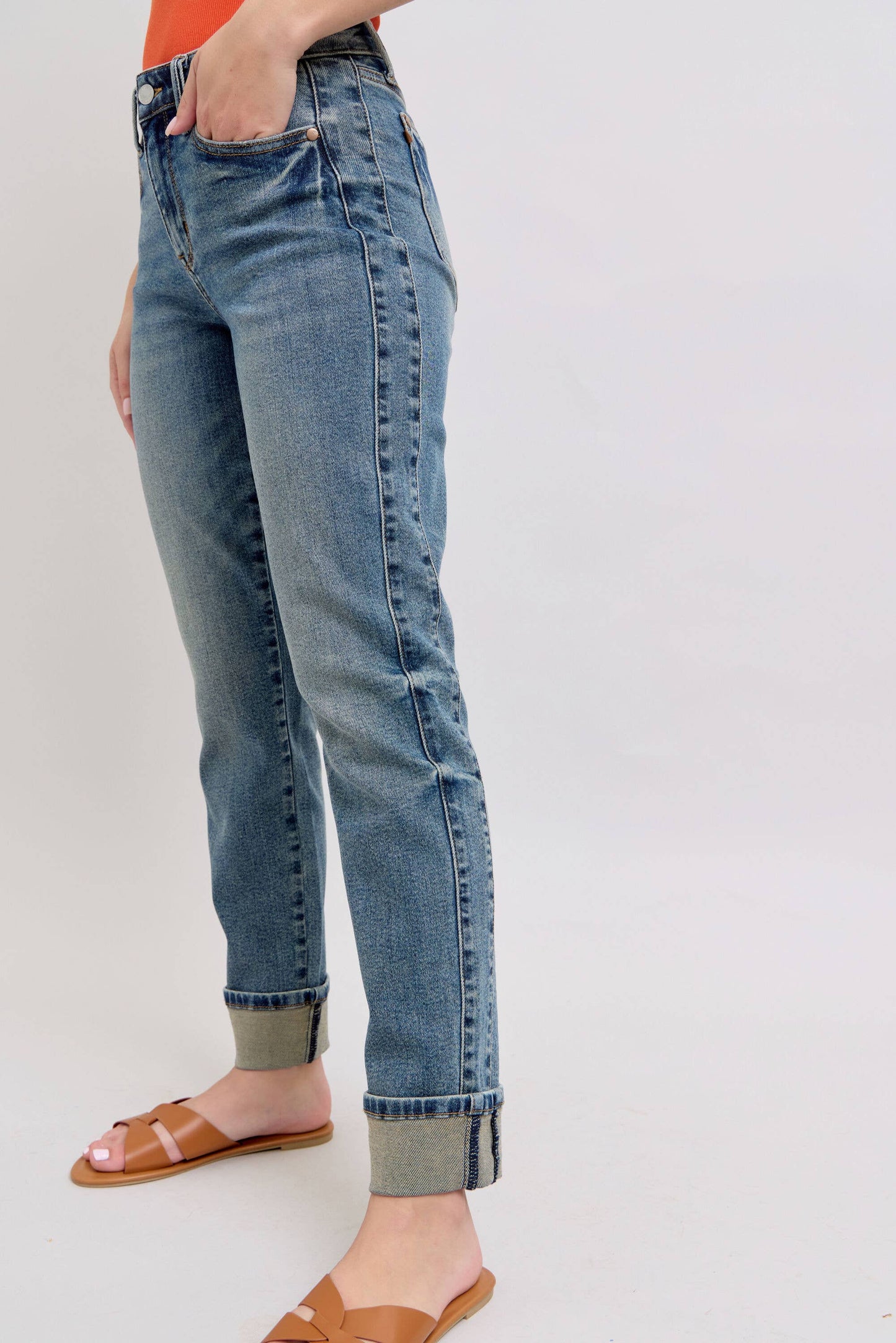 Vintage Wash SS Panel & Double Roll Cuff BF