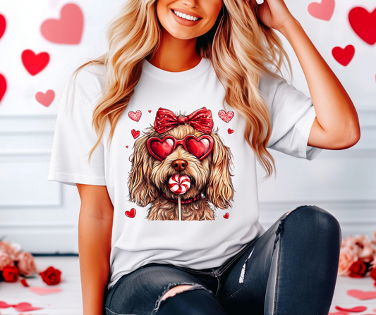 Goldendoodle Valentines Tshirt