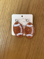 Acrylic Football Earrings