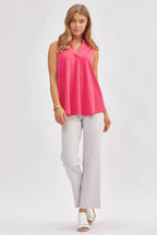 Solid Lizzy A-Line Tank Top