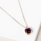 Birth Stone Cluster Pendant Necklace