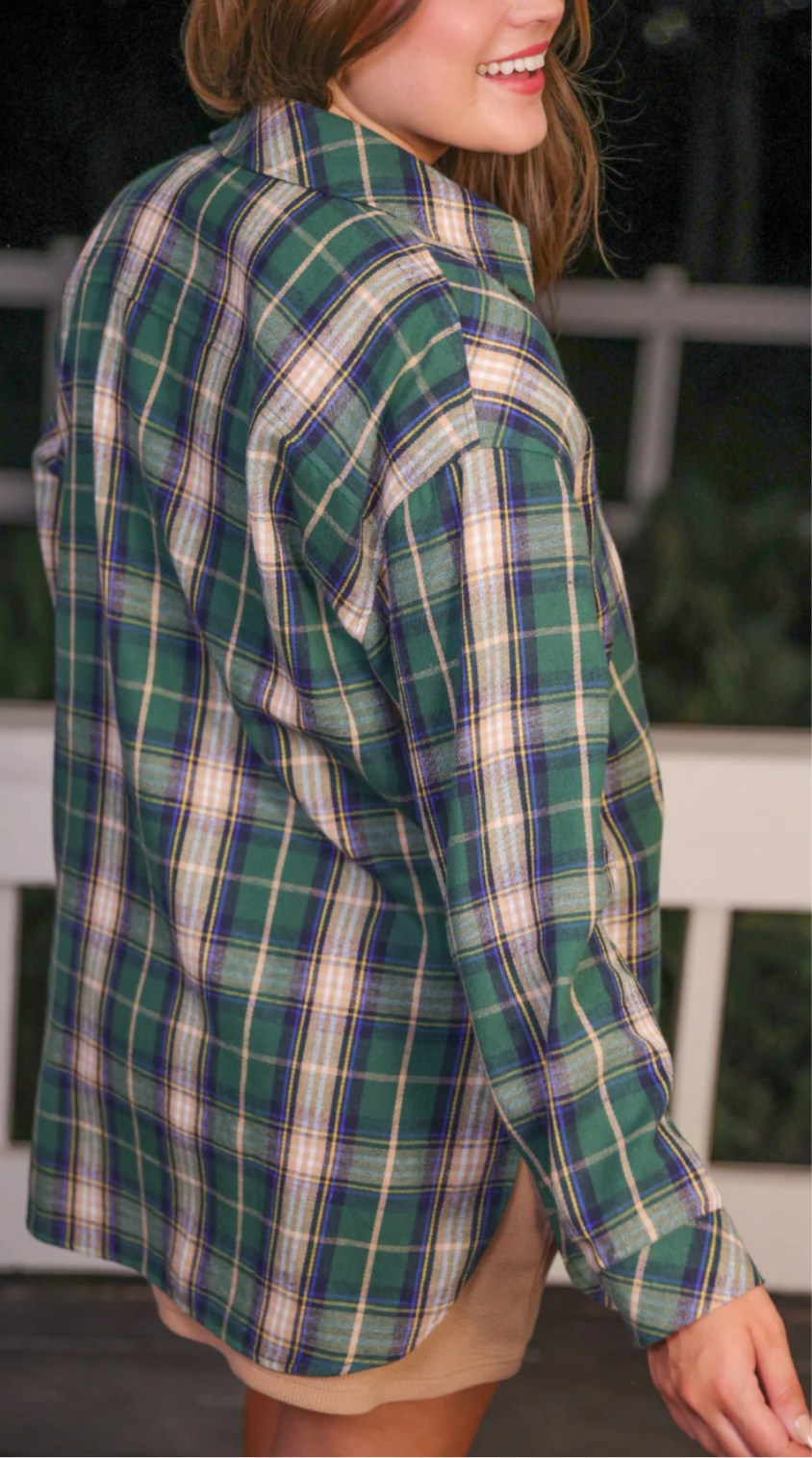 Flannel Tunic Top