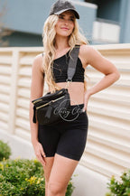 Farah Fanny Pack Shoulder Sling Bag - Black