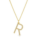Large Pave Initial Pendants