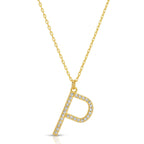 Large Pave Initial Pendants