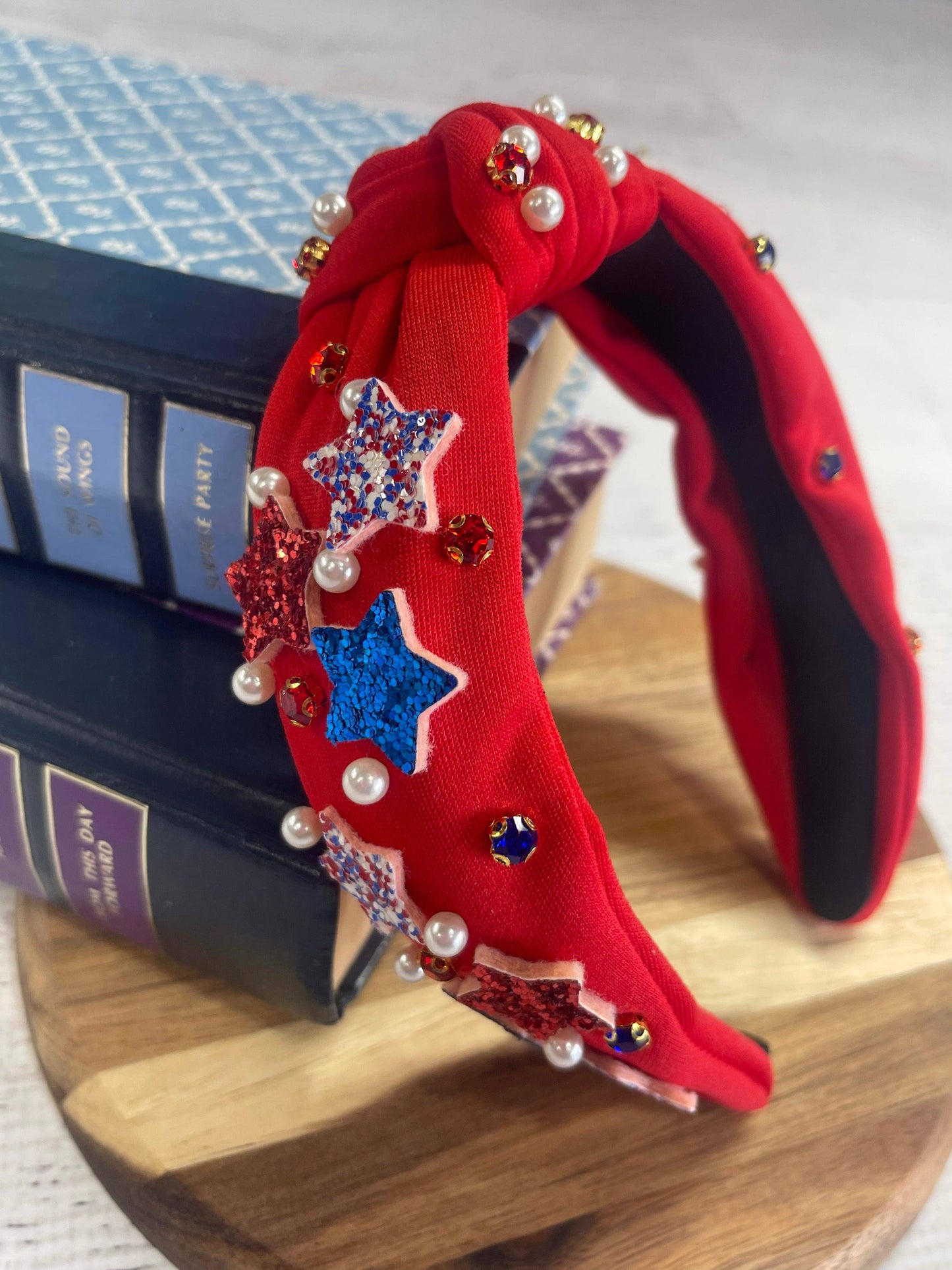 Red Patriotic Glam Headband