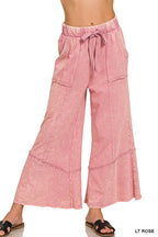 Acid wash French terry Pants w/ pockets