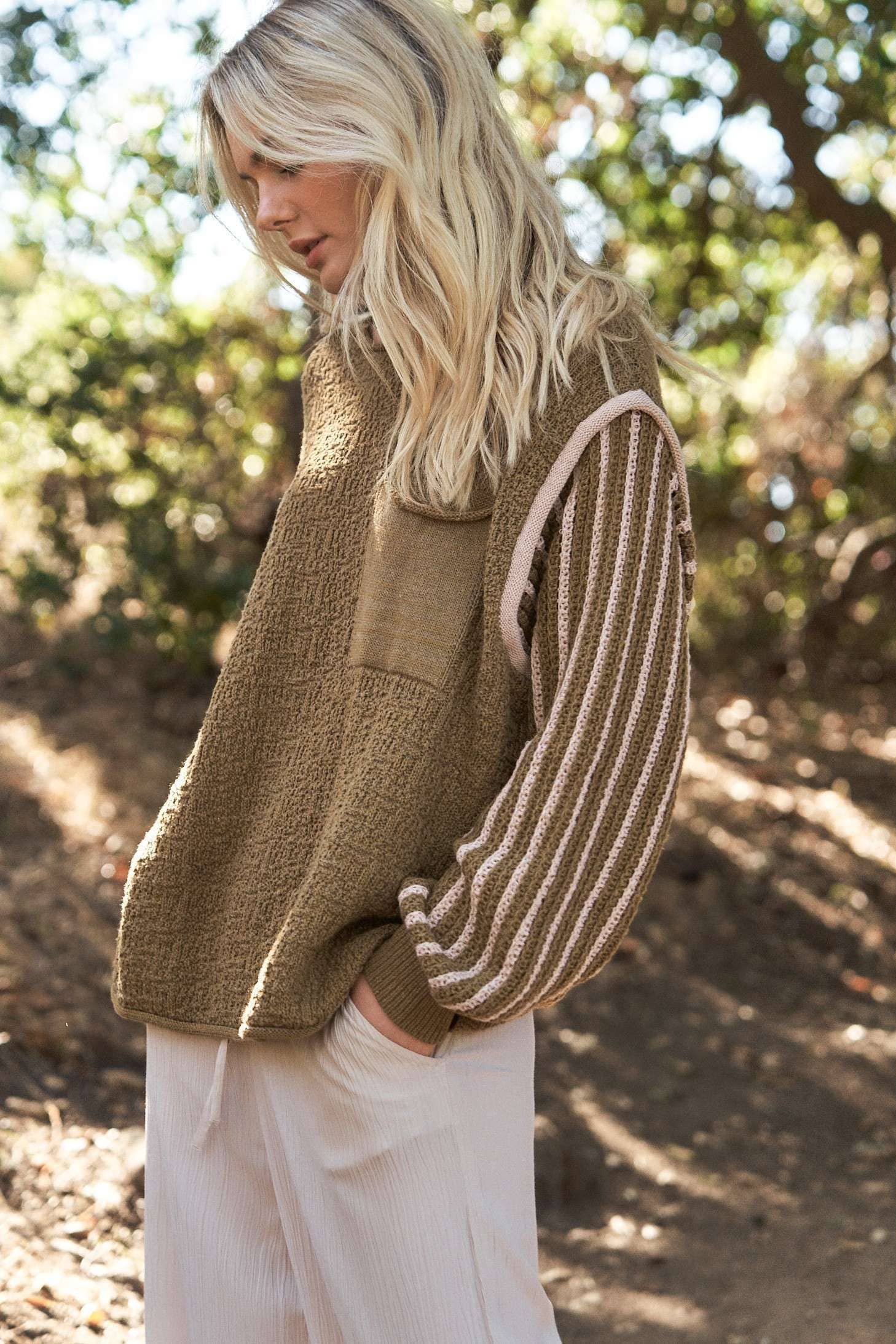 Oversize Sweater in Olive