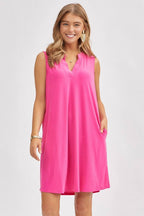 Elegant Solid Colored Dress