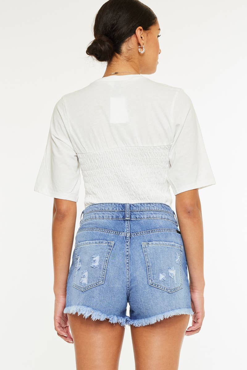 HIGH RISE MOM DENIM SHORTS