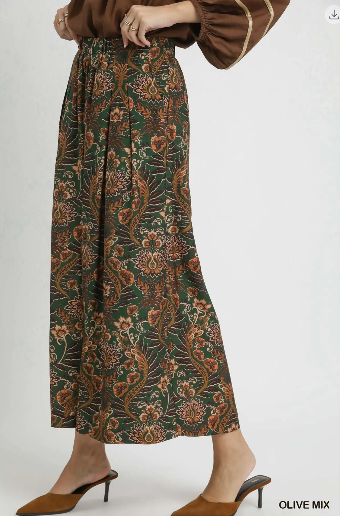 Floral Print Wide Leg Palazzo Pants