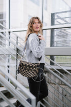 Farah Fanny Pack Shldr Sling Bag - Tan Checkered