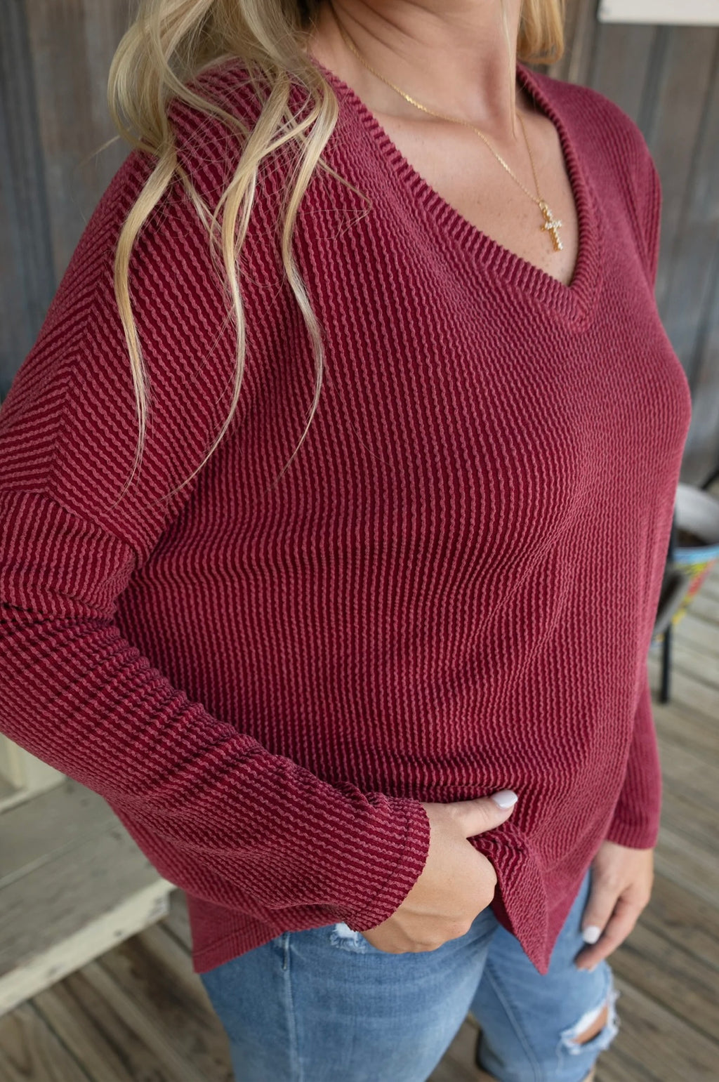 Wave Rib Long Sleeve Tee