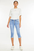 Mid Rise Capri Jeans