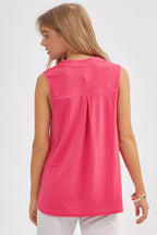 Solid Lizzy A-Line Tank Top