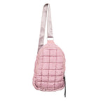 Mauve Crossbody Quilted Sling Bag