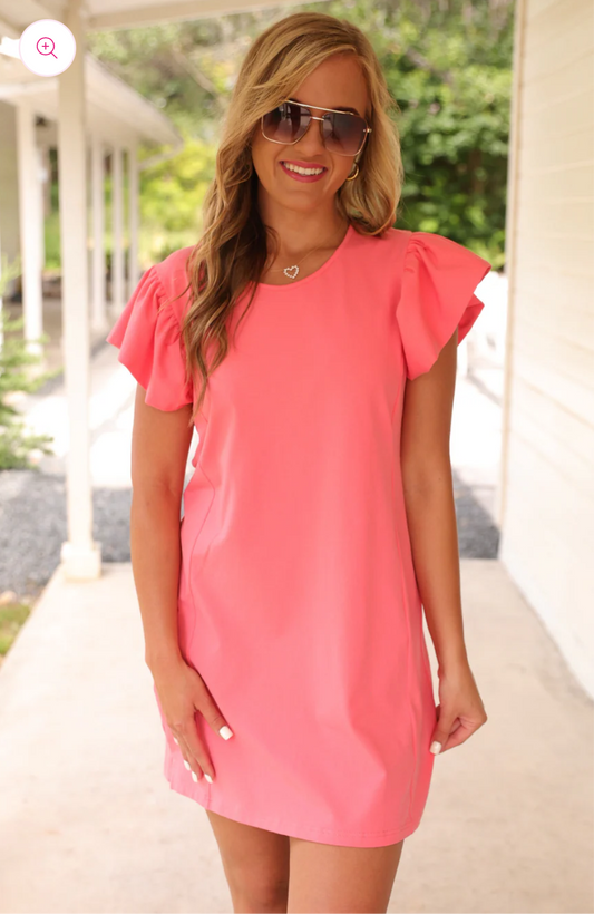 Caitlin Flutter Sleeve Dress