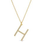 Large Pave Initial Pendants