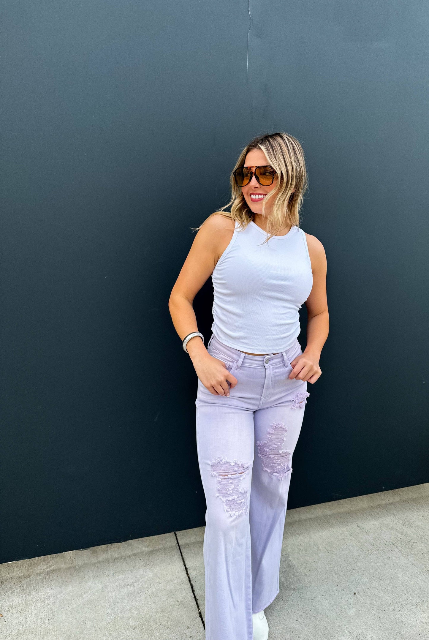PASTEL BLAKELEY DISTRESSED JEANS