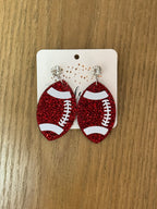 Acrylic Football Earrings