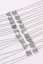INITIAL PAVE RHINESTONE BUBBLE BALLOON NECKLACE