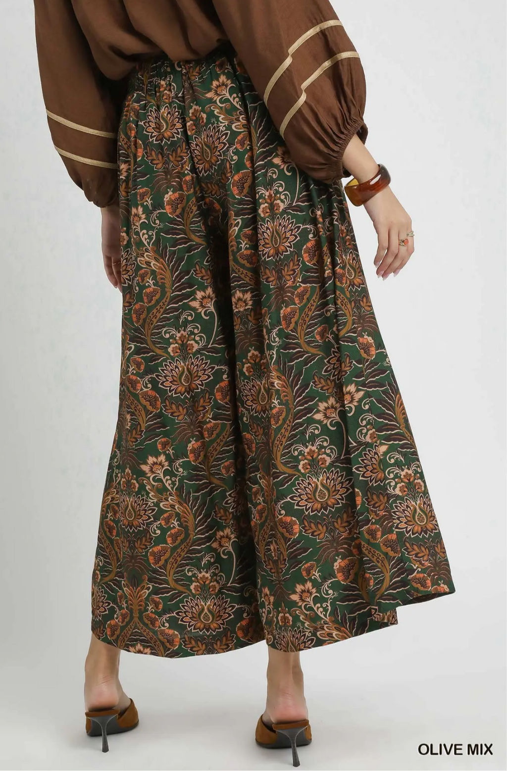 Floral Print Wide Leg Palazzo Pants