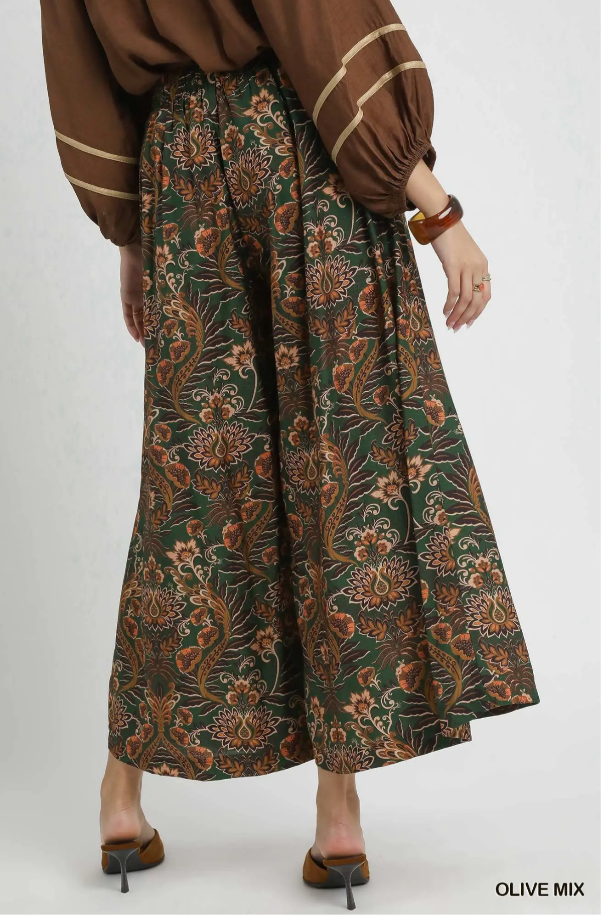 Floral Print Wide Leg Palazzo Pants