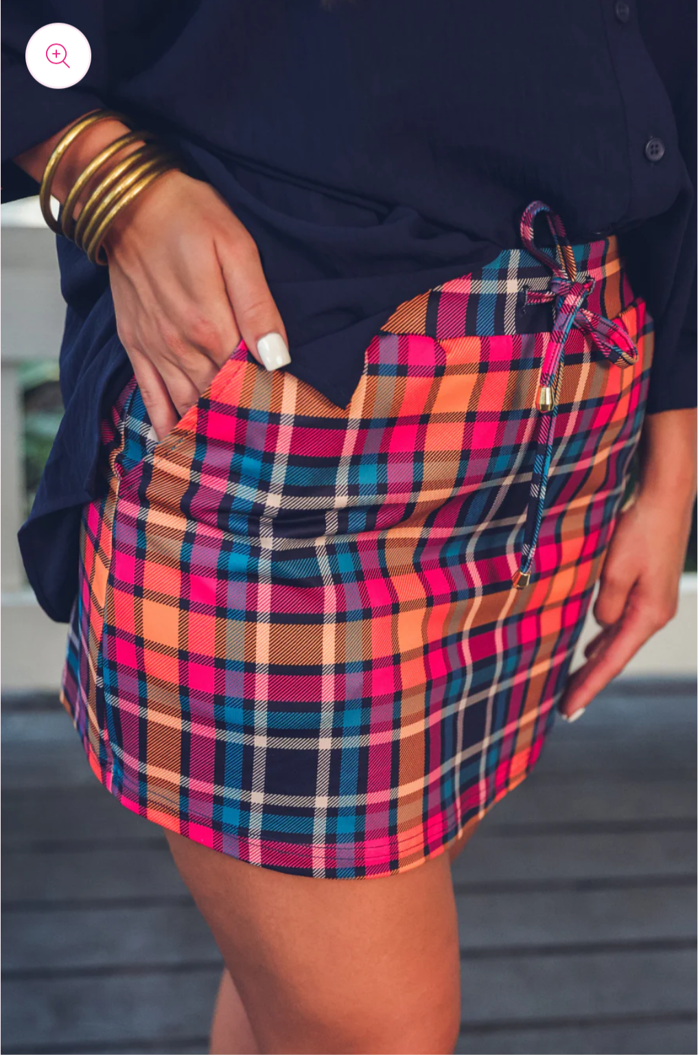 Patterned in Plaid Skirt
