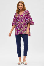 Floral Half Sleeve Cali Top