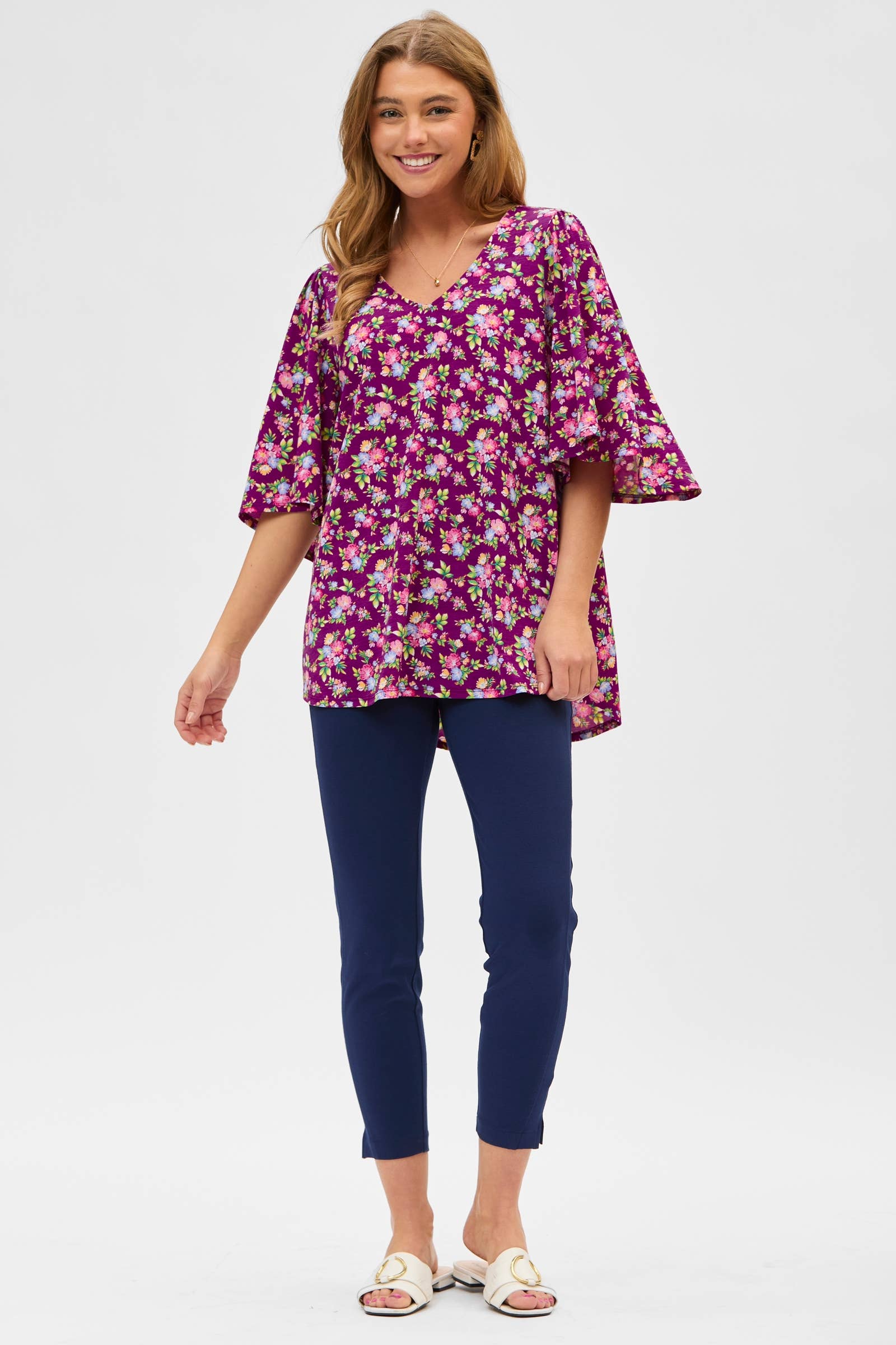 Floral Half Sleeve Cali Top
