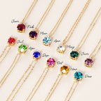 Birth Stone Cluster Pendant Necklace