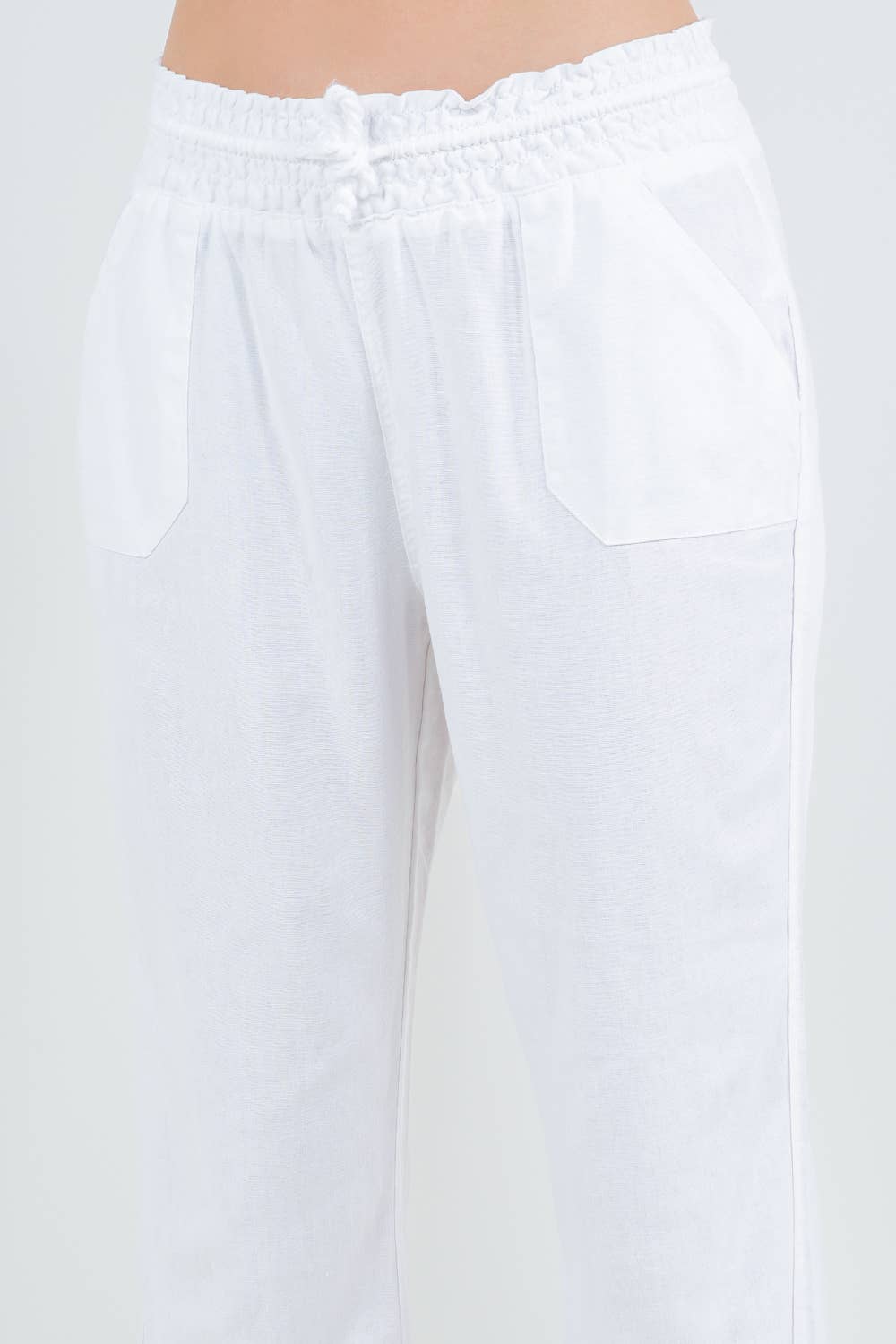 Oceanside Linen Blend pull up Pants