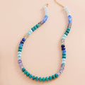 Ombre Flat Round Shaped Beaded Necklace